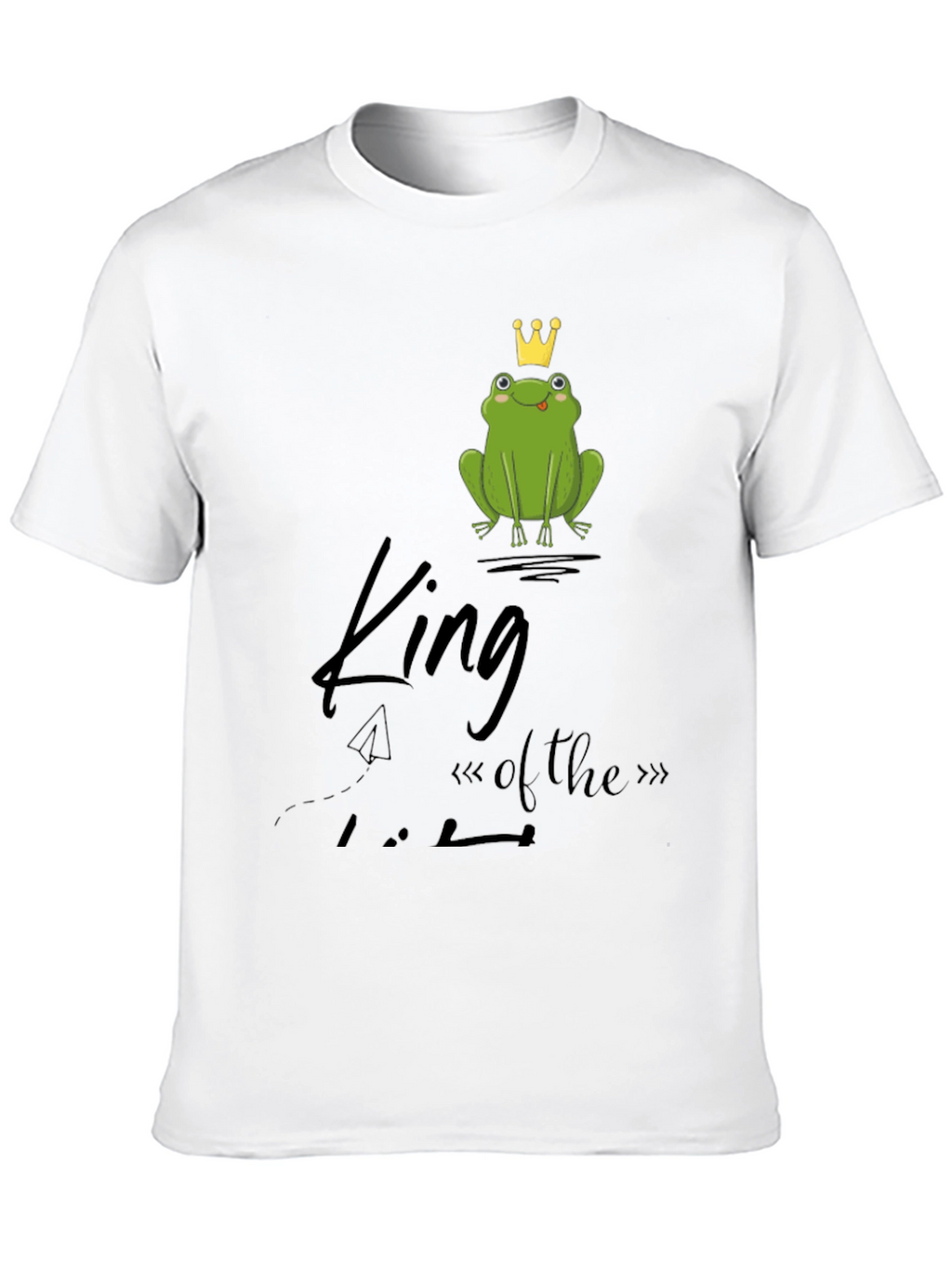 Frog King Graphic Tee - Black Cotton T-Shirt