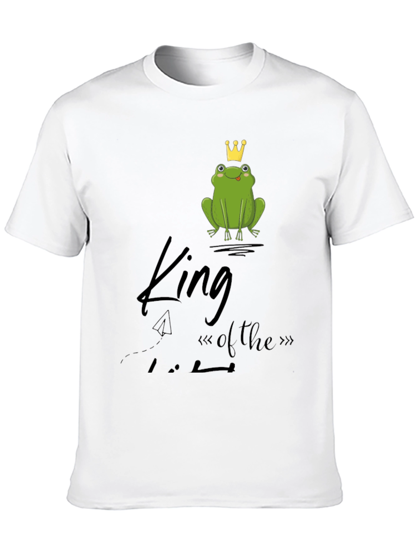 Frog King Graphic Tee - Black Cotton T-Shirt