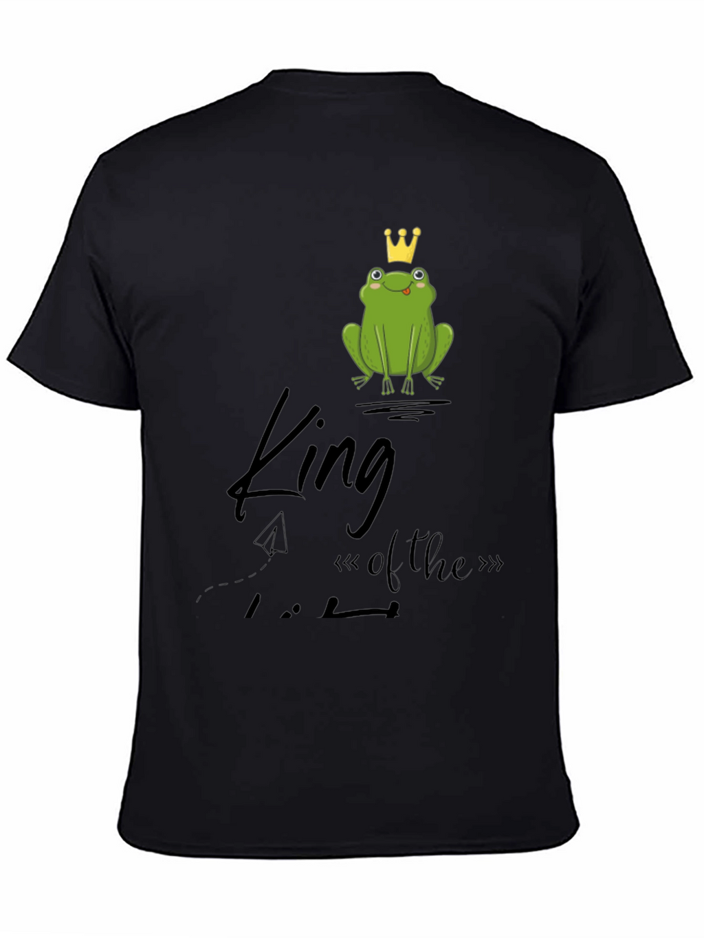 Frog King Graphic Tee - Black Cotton T-Shirt
