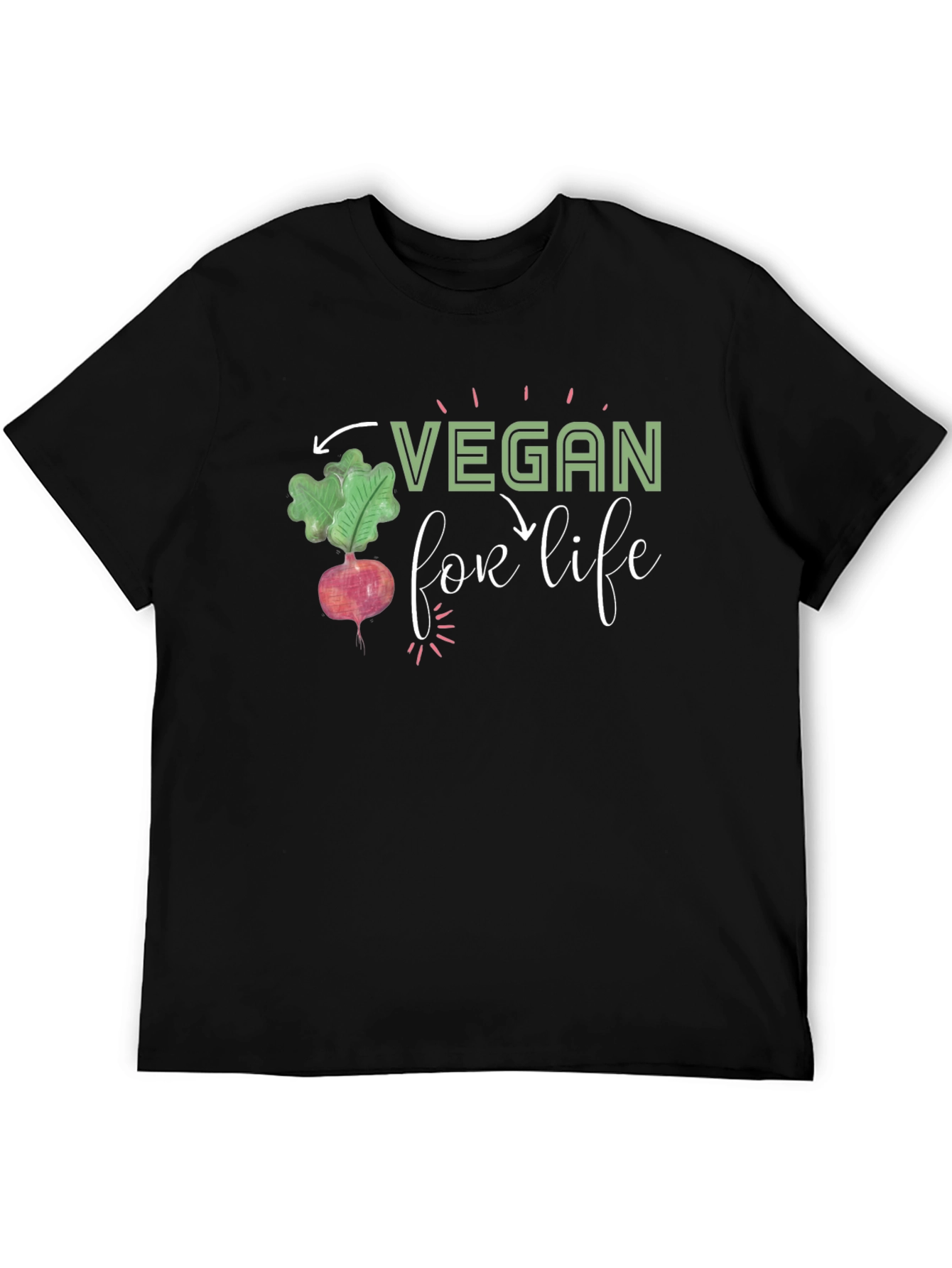 Vegan For Life Graphic T-Shirt