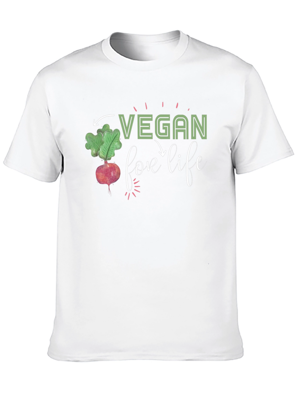 Vegan For Life Graphic T-Shirt
