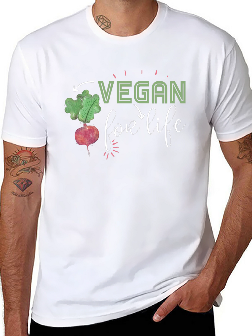 Vegan For Life Graphic T-Shirt