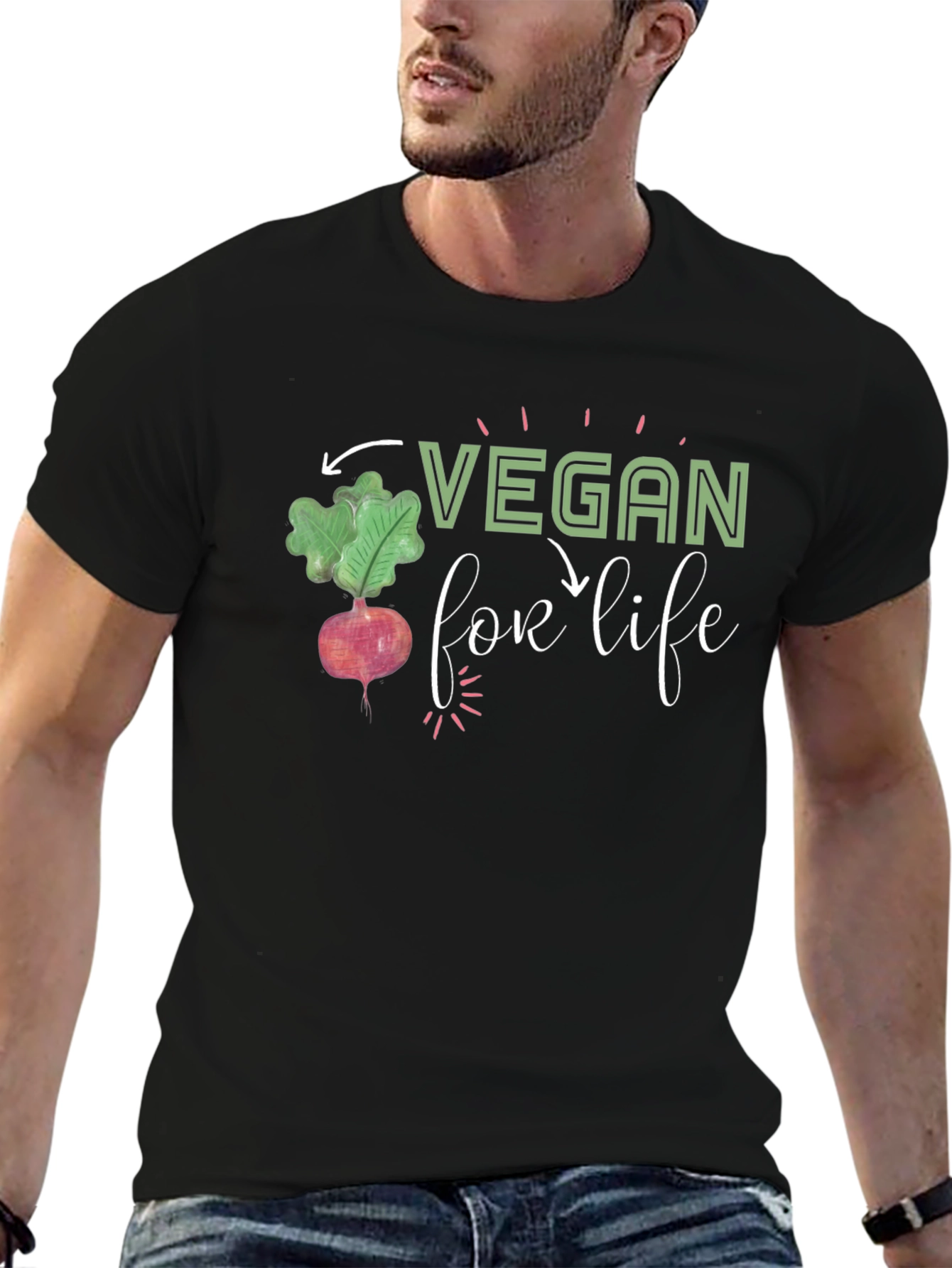 Vegan For Life Graphic T-Shirt