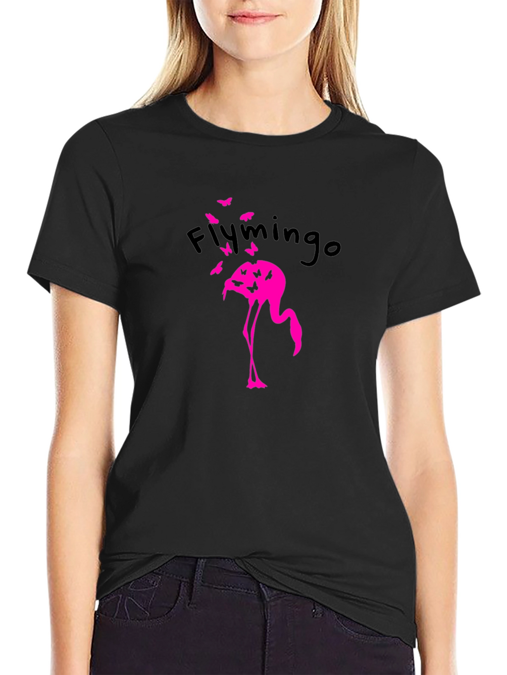 Flymingo Graphic T-Shirt - Black Cotton Tee