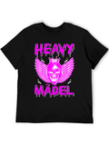 Heavy Mädel Pink Skull T-Shirt