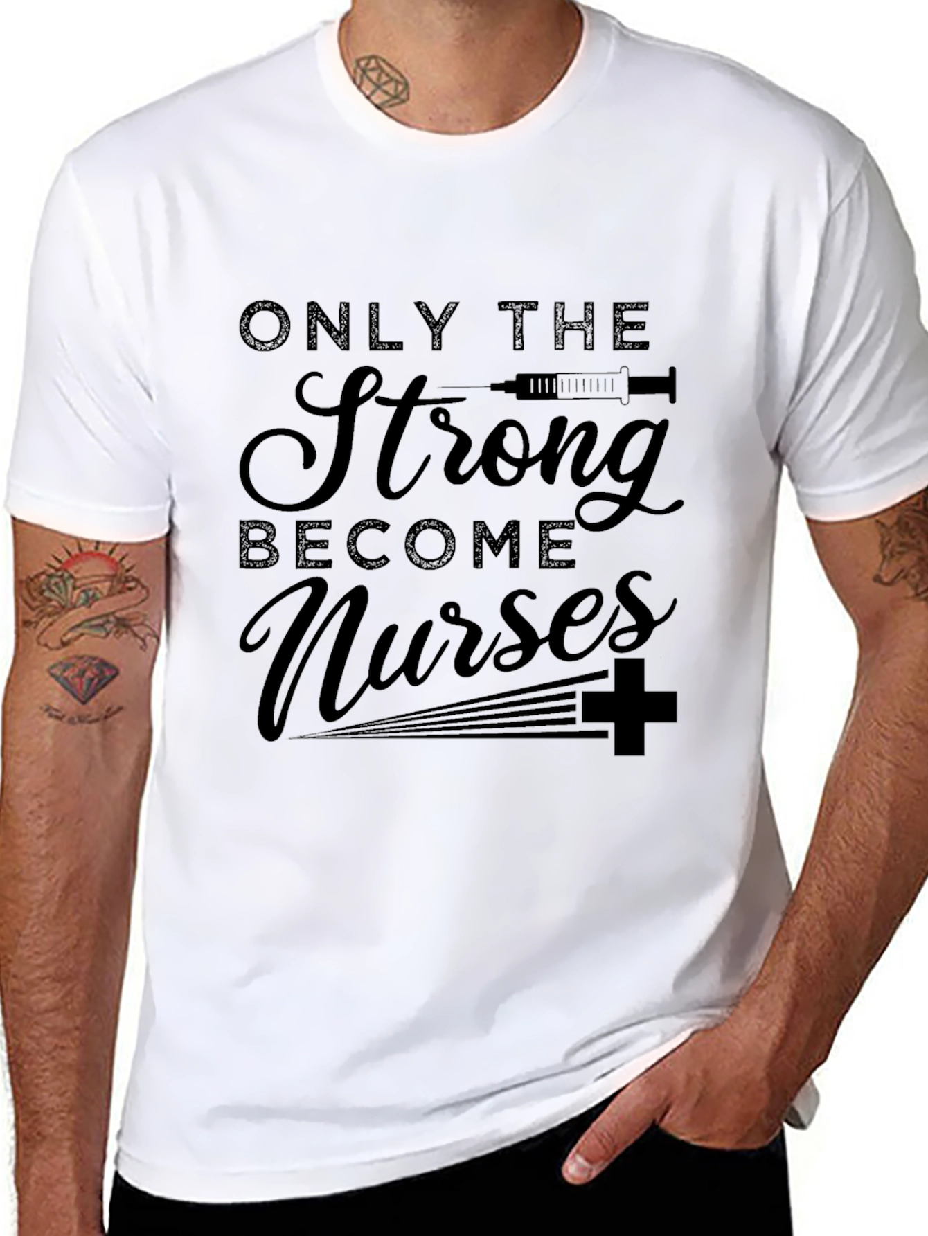 Strong Nurses Graphic Tee - Unisex Black T-Shirt