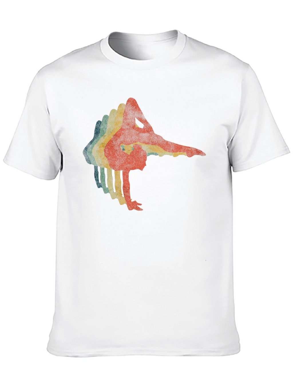 Retro Gymnast Graphic Black T-Shirt