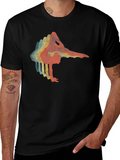 Retro Gymnast Graphic Black T-Shirt