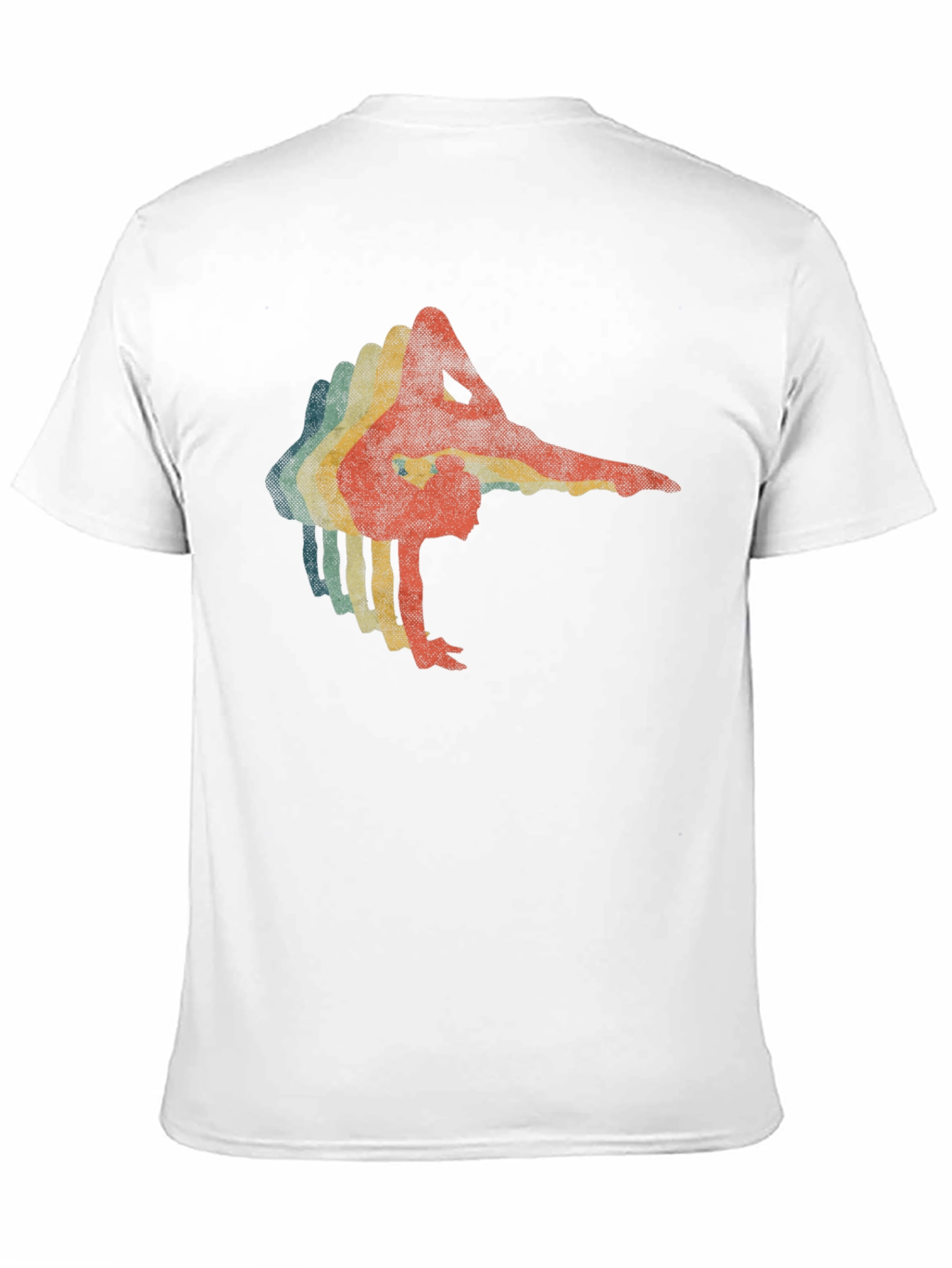 Retro Gymnast Graphic Black T-Shirt