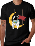 Astronaut Moon Swing Graphic T-Shirt