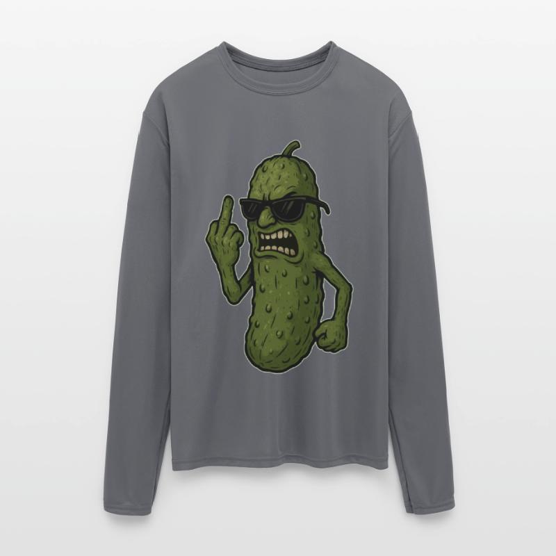 Angry Pickle Flipping the Bird