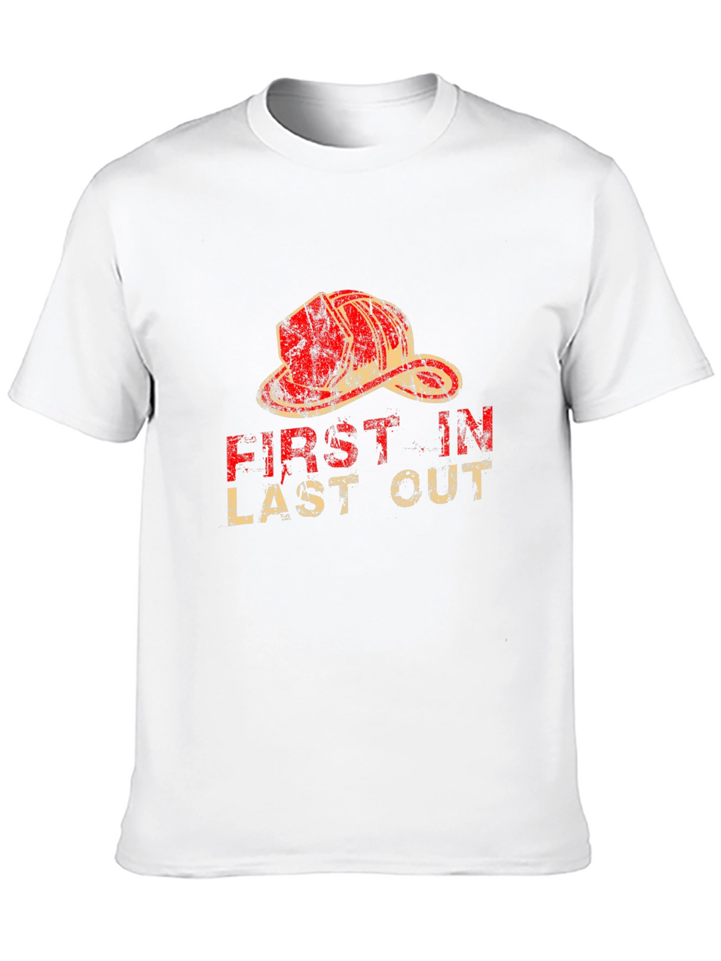 Firefighter First In Last Out Black T-Shirt