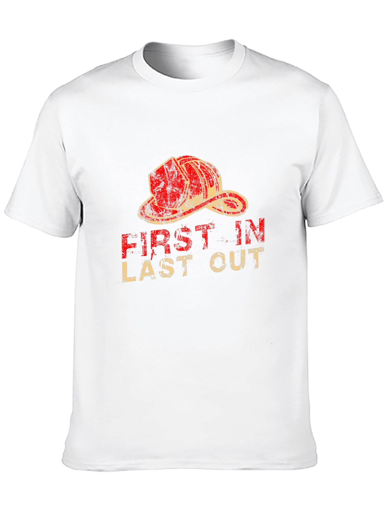 Firefighter First In Last Out Black T-Shirt