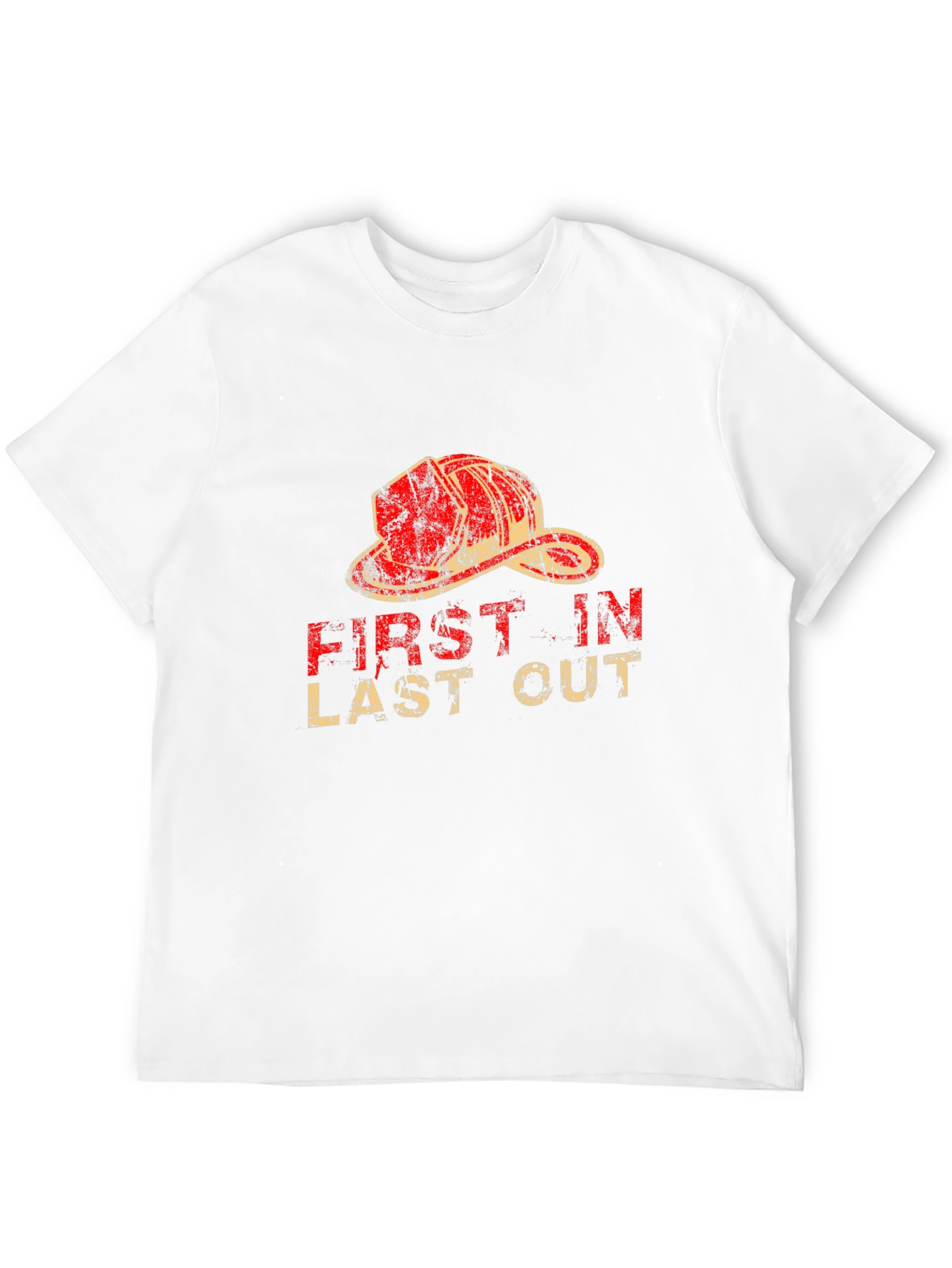 Firefighter First In Last Out Black T-Shirt