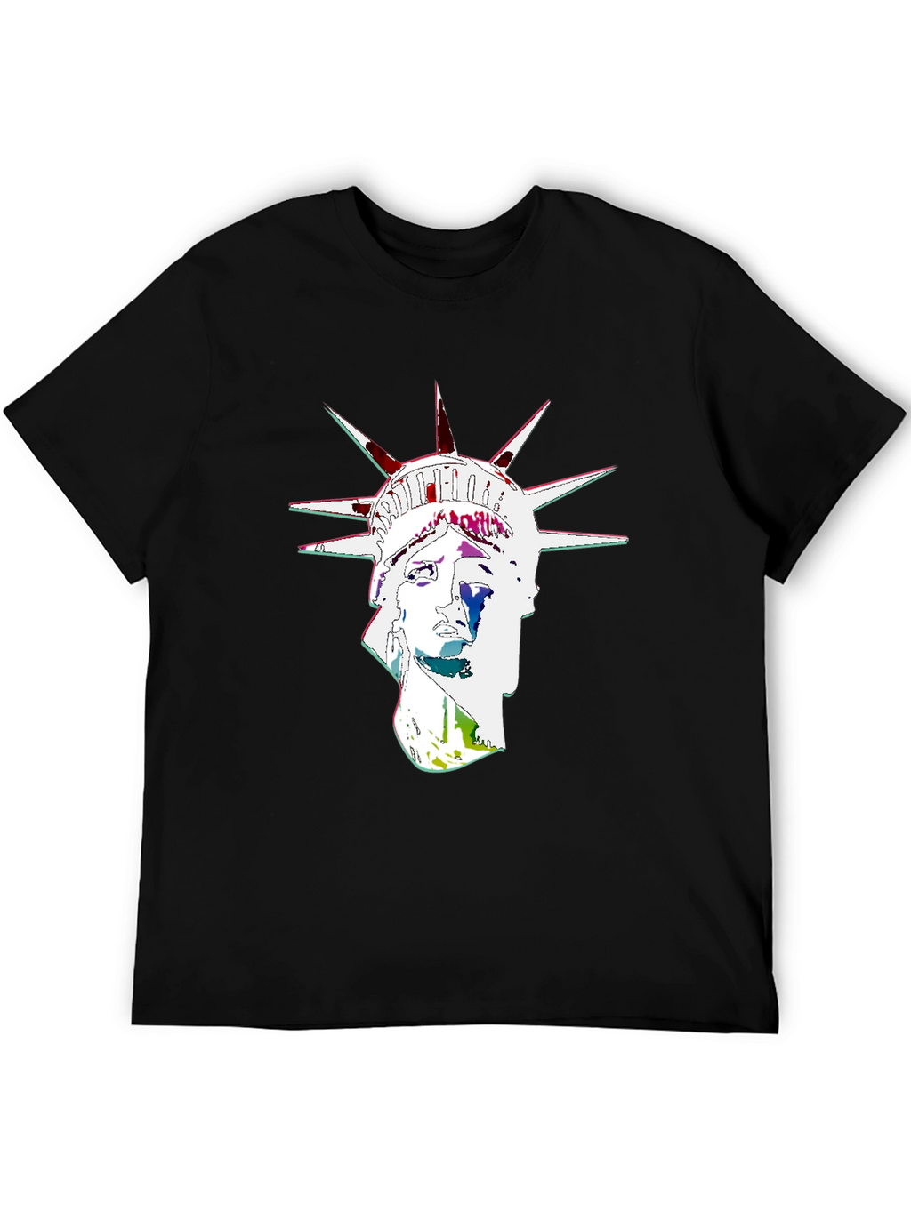 Statue of Liberty Graphic Black T-Shirt