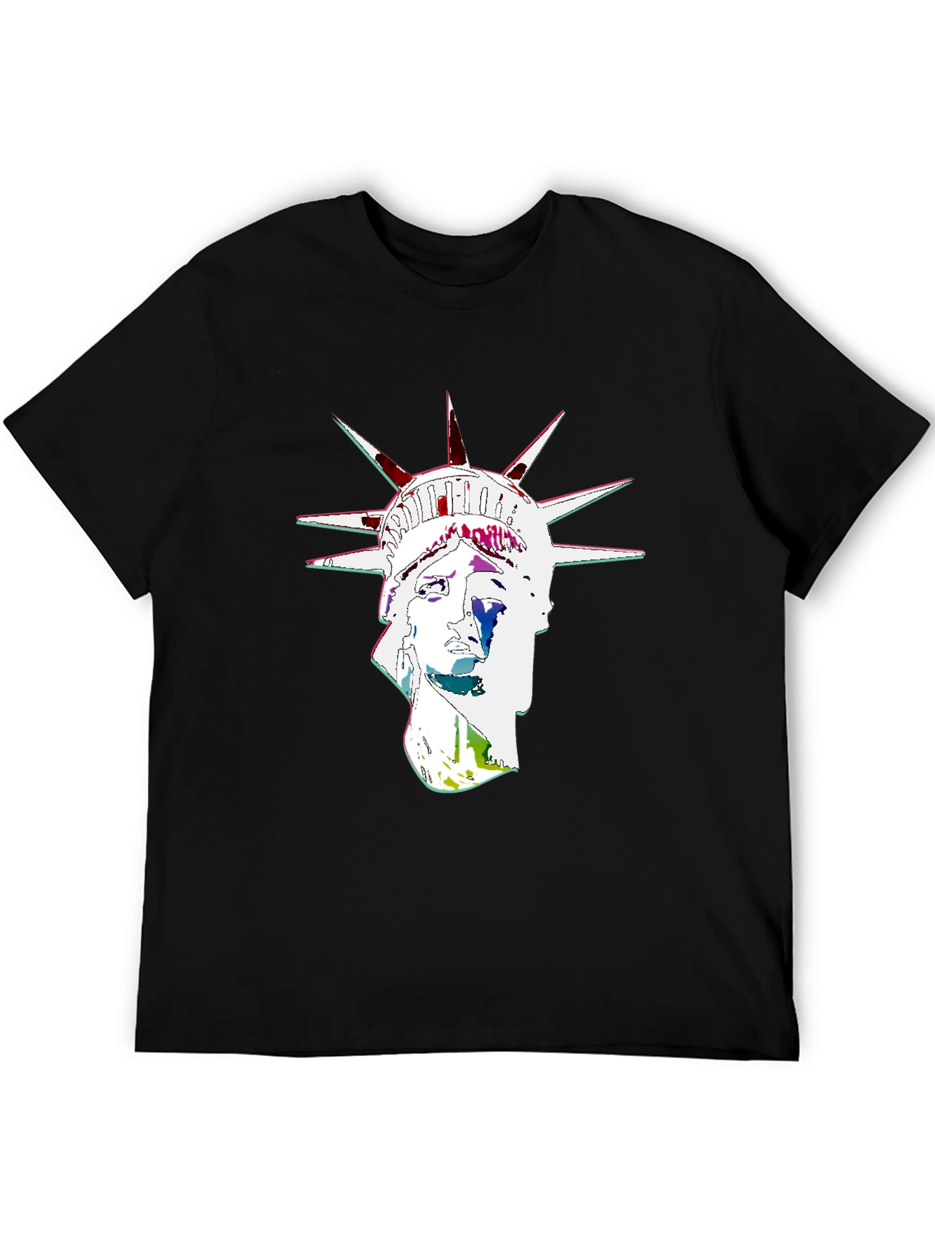 Statue of Liberty Graphic Black T-Shirt