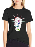 Statue of Liberty Graphic Black T-Shirt