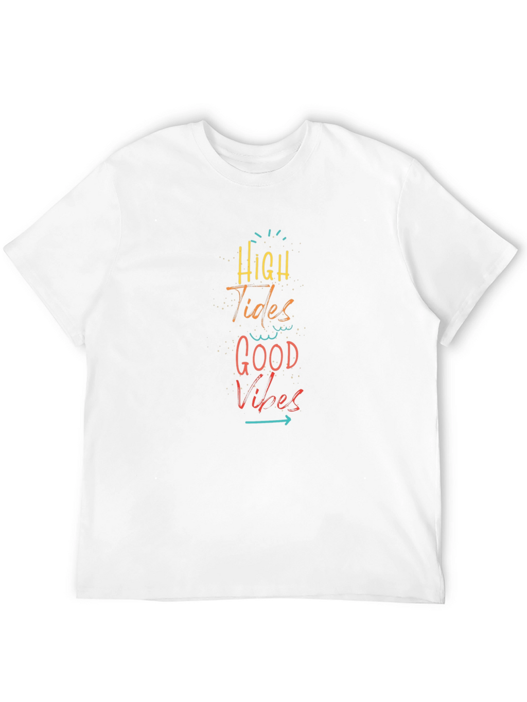 High Tides Good Vibes Black Graphic Tee