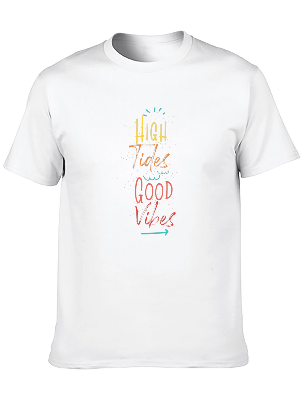 High Tides Good Vibes Black Graphic Tee