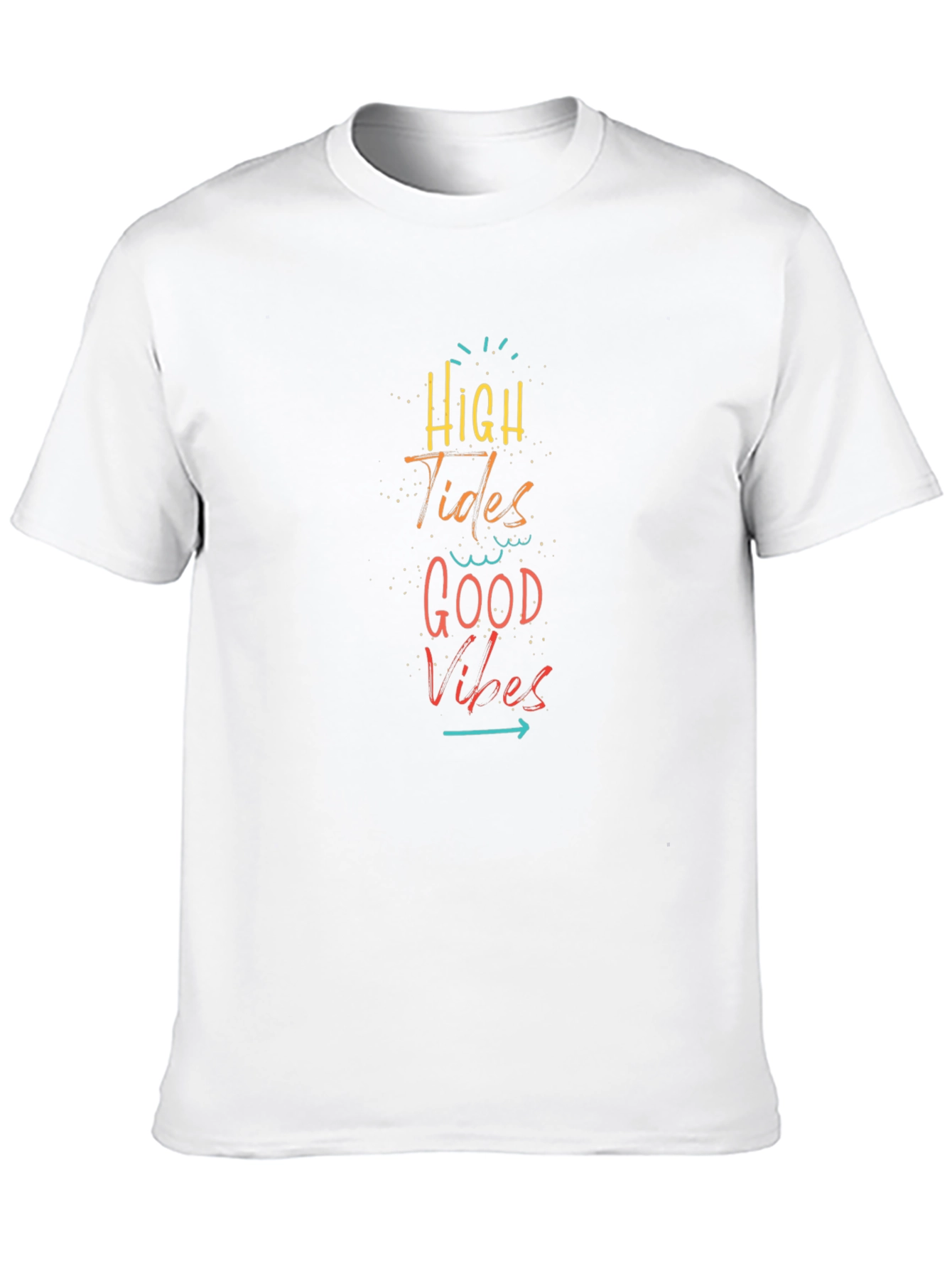 High Tides Good Vibes Black Graphic Tee