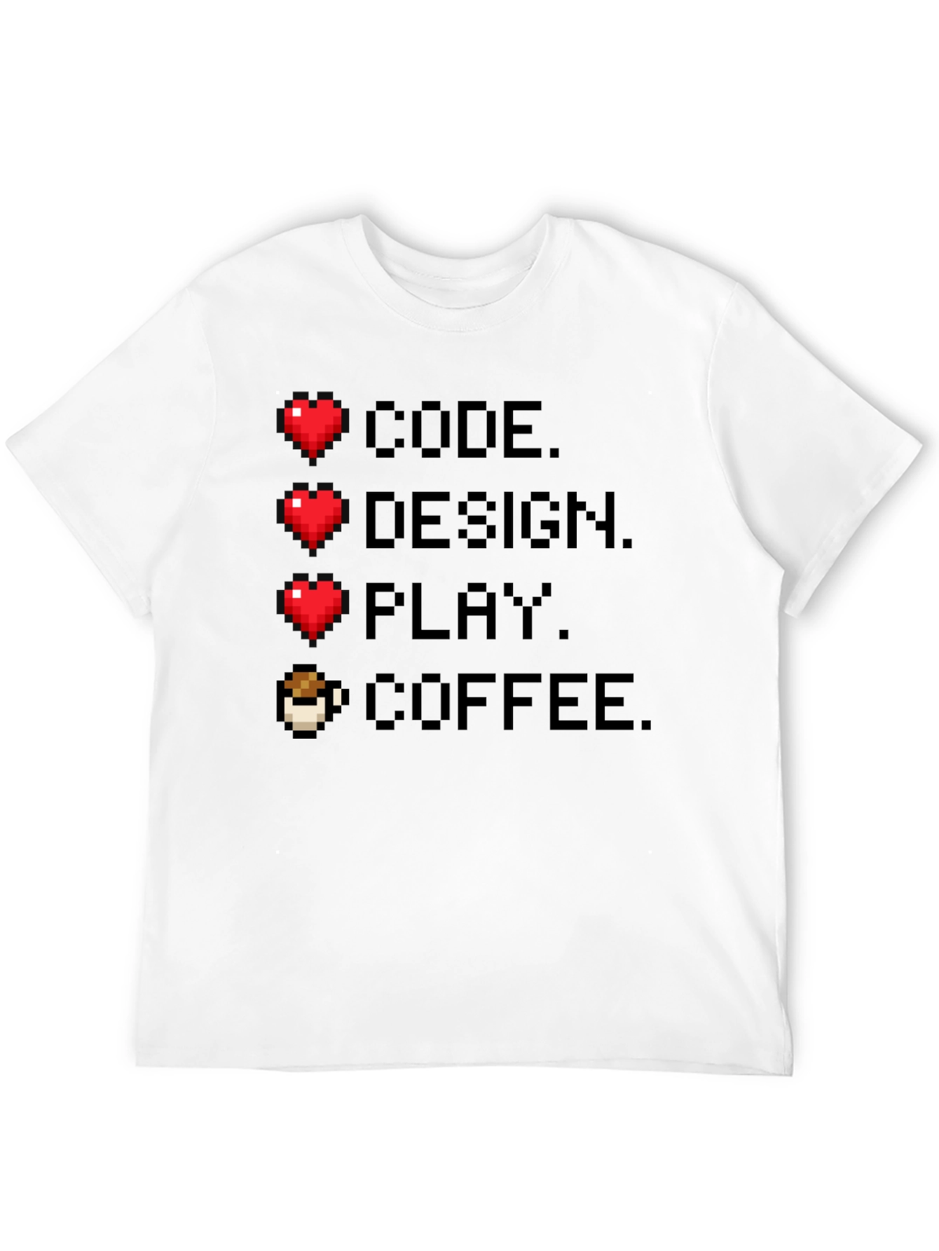 Gamer Code Design Play Coffee Tee