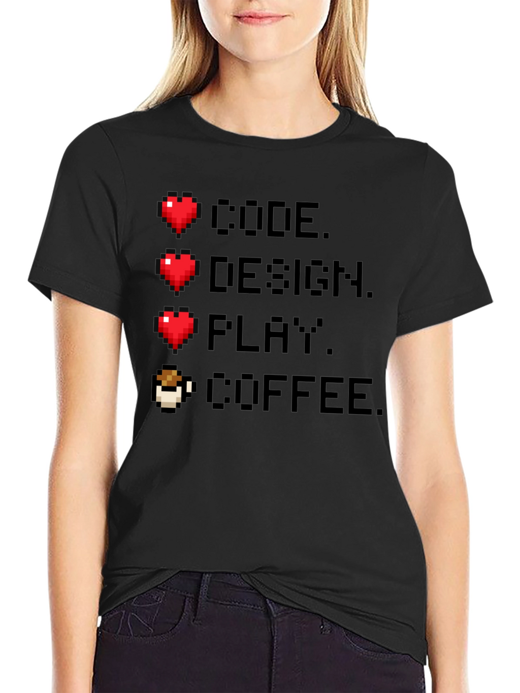 Gamer Code Design Play Coffee Tee