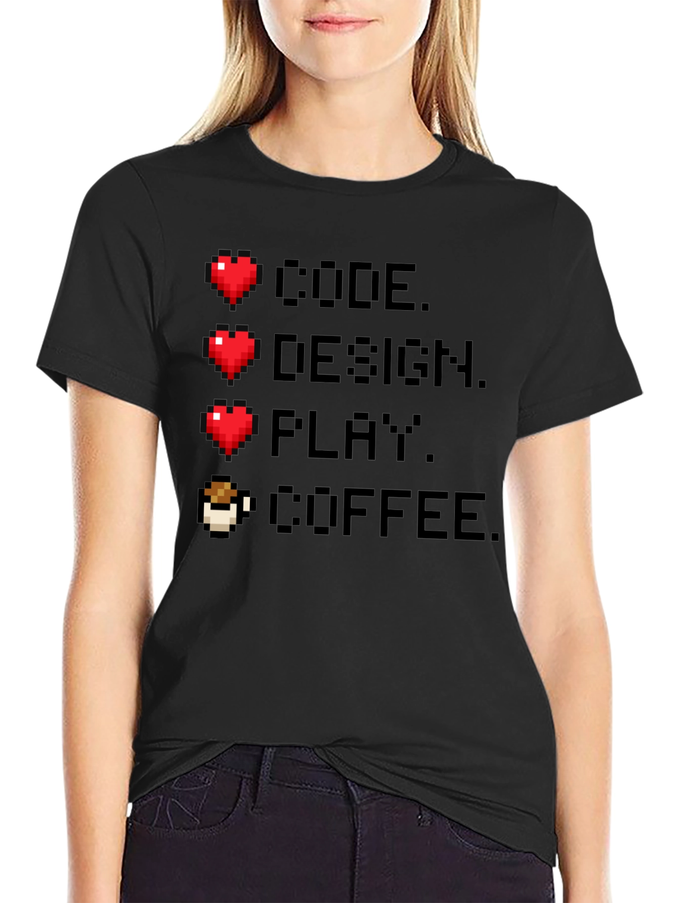 Gamer Code Design Play Coffee Tee
