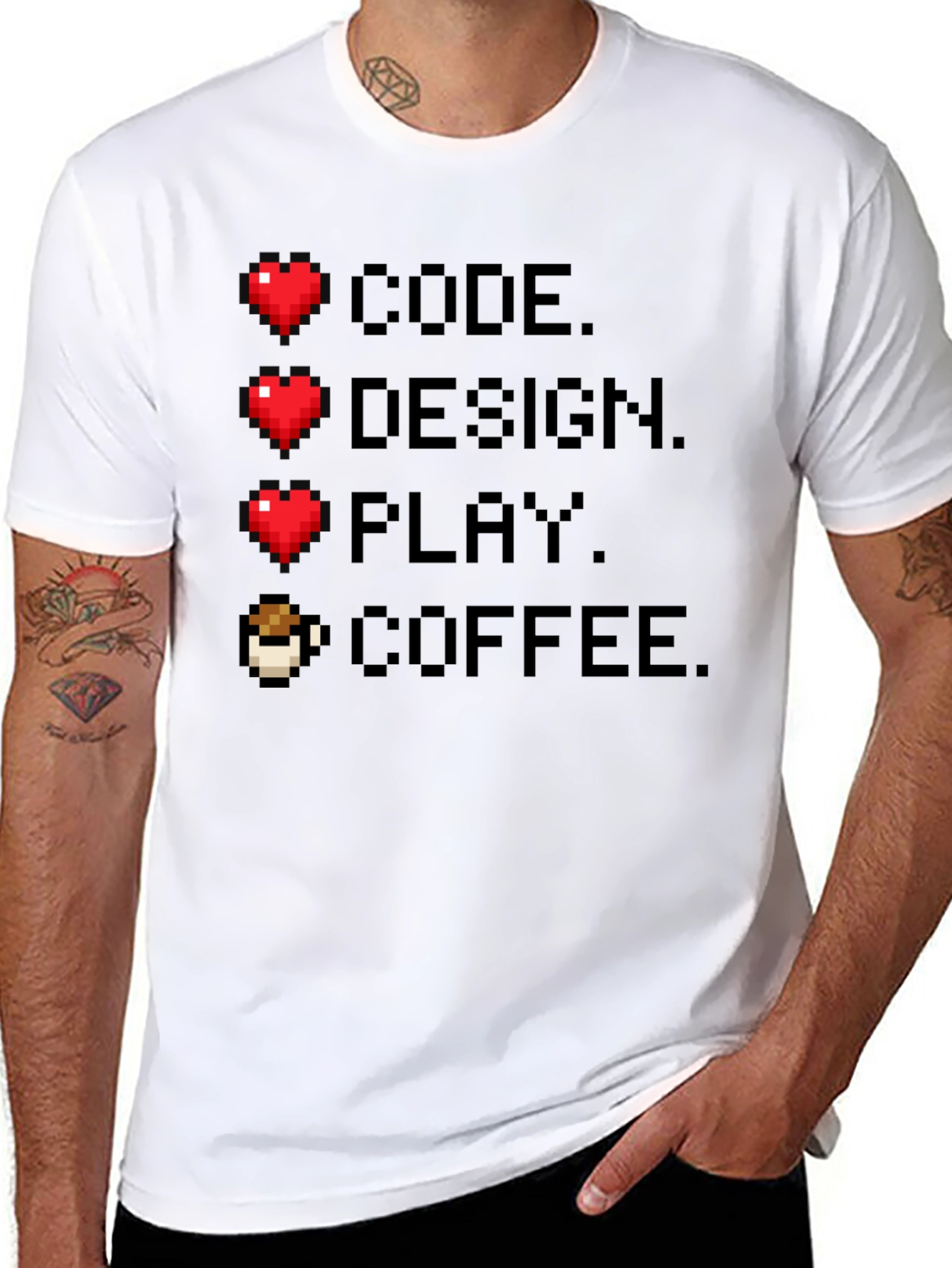 Gamer Code Design Play Coffee Tee