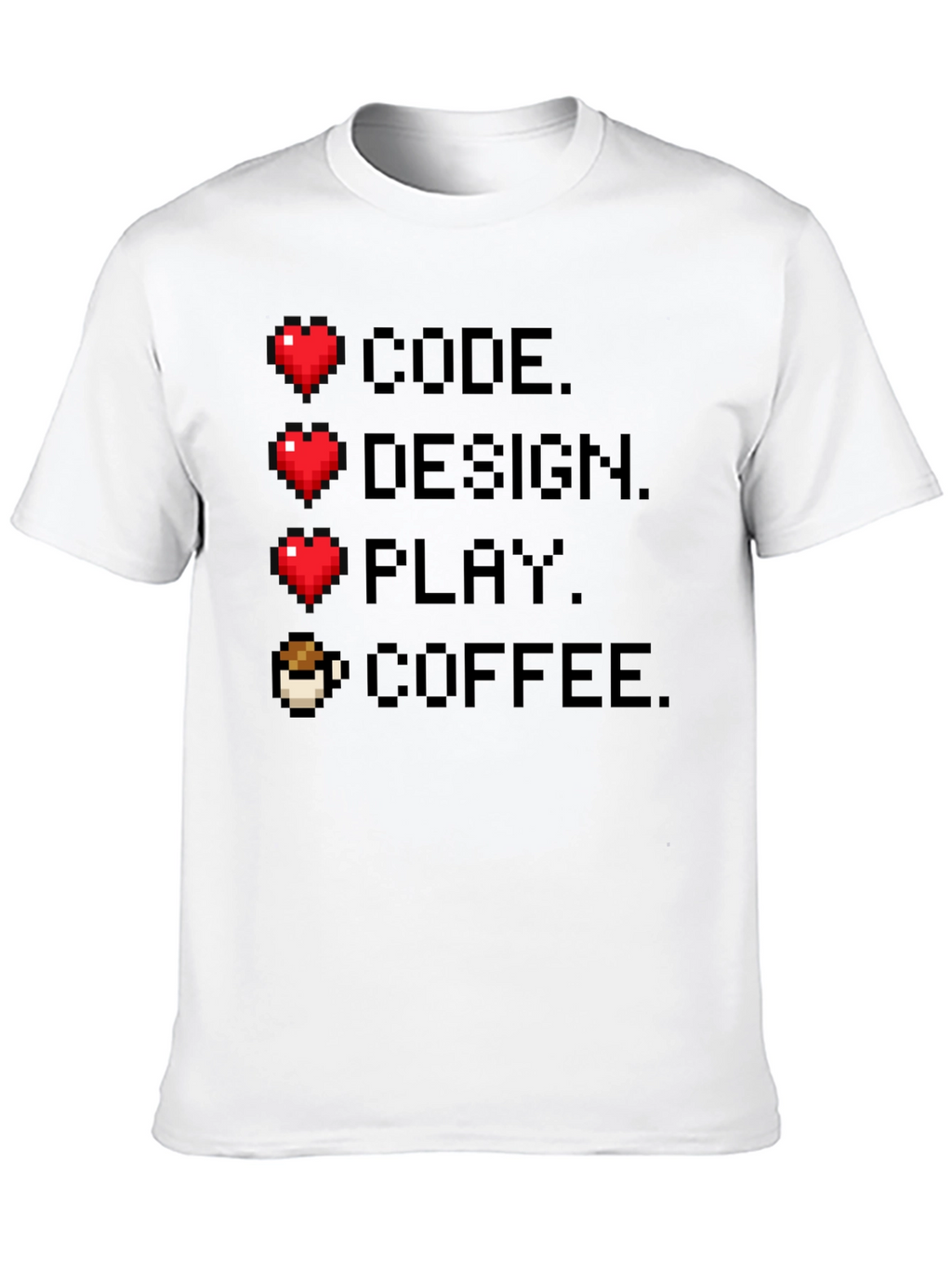 Gamer Code Design Play Coffee Tee