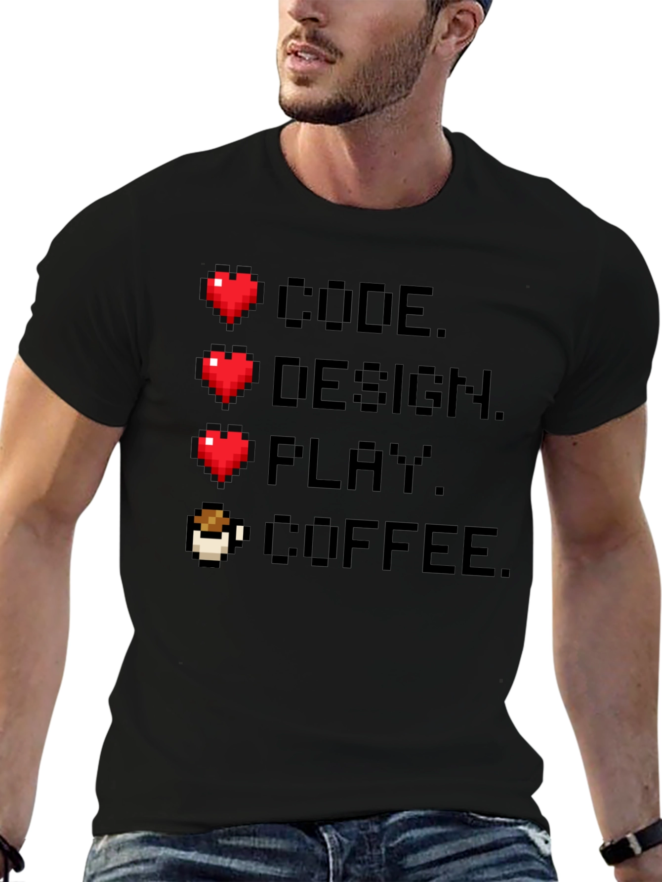 Gamer Code Design Play Coffee Tee