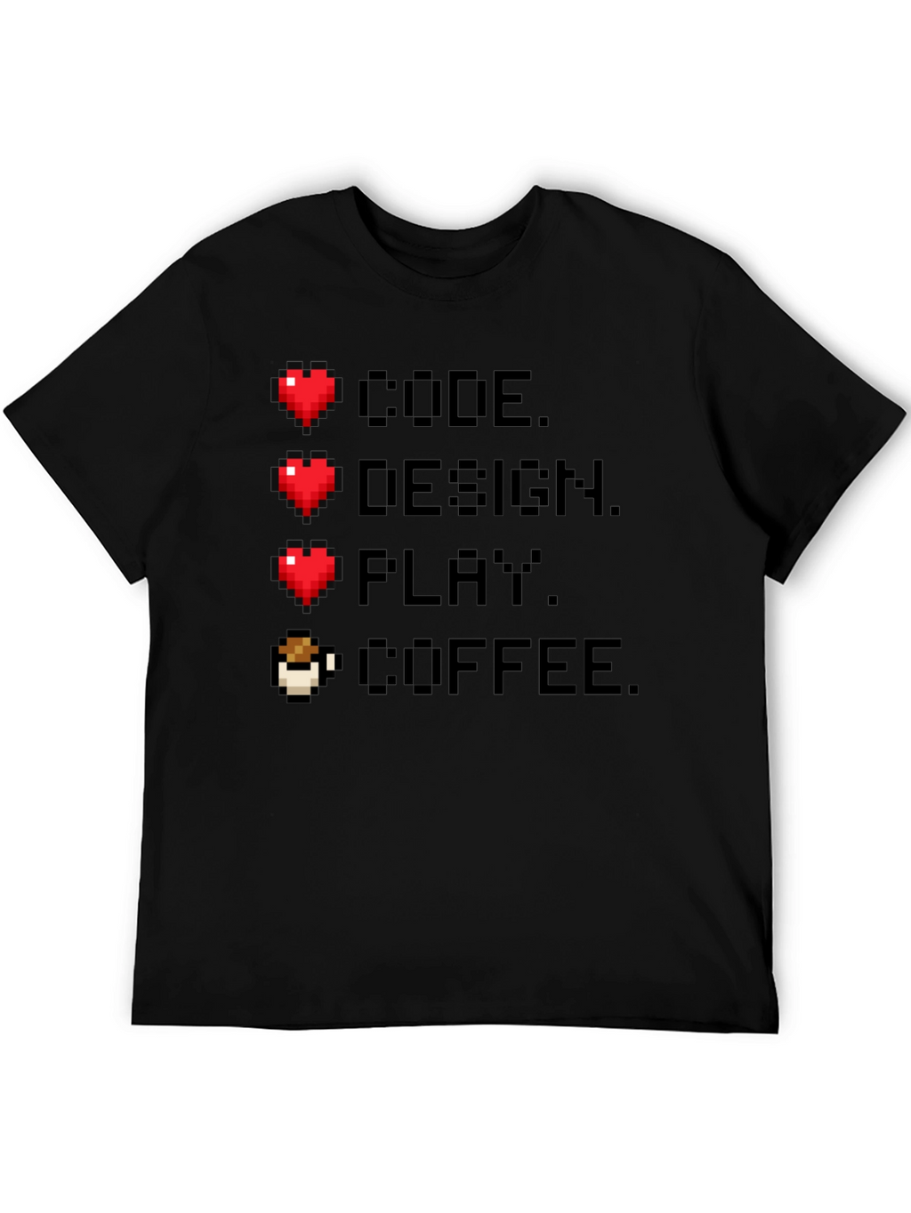 Gamer Code Design Play Coffee Tee