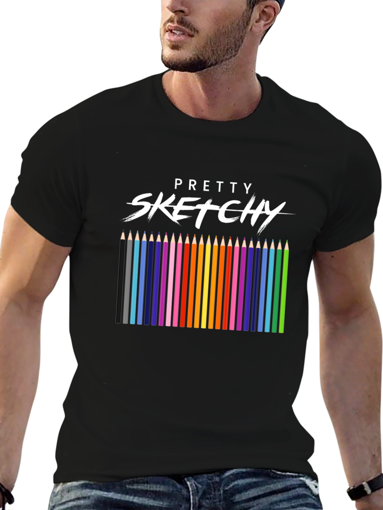 Pretty Sketchy Graphic T-Shirt