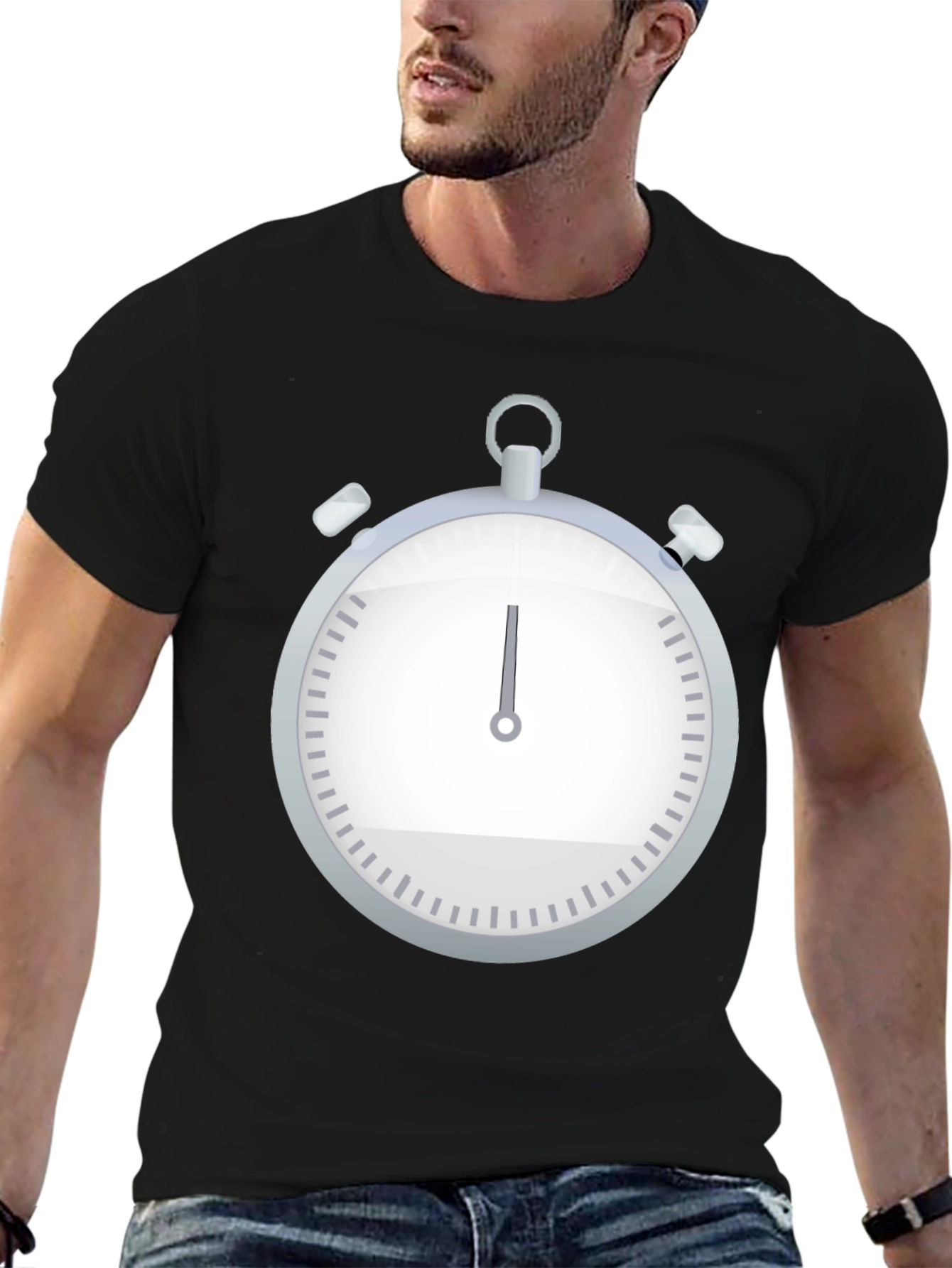 Stopwatch Graphic Tee - Classic Timekeeper Design