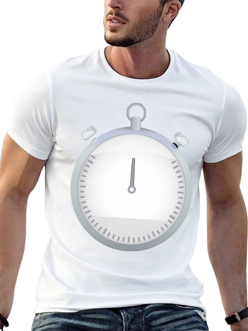 Stopwatch Graphic Tee - Classic Timekeeper Design
