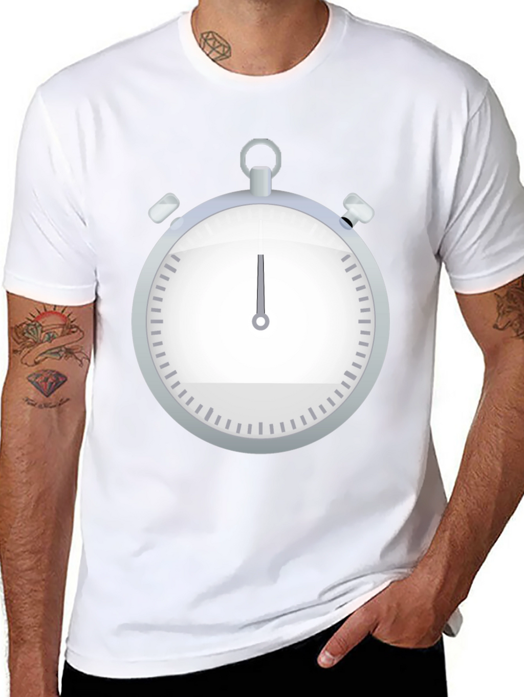 Stopwatch Graphic Tee - Classic Timekeeper Design