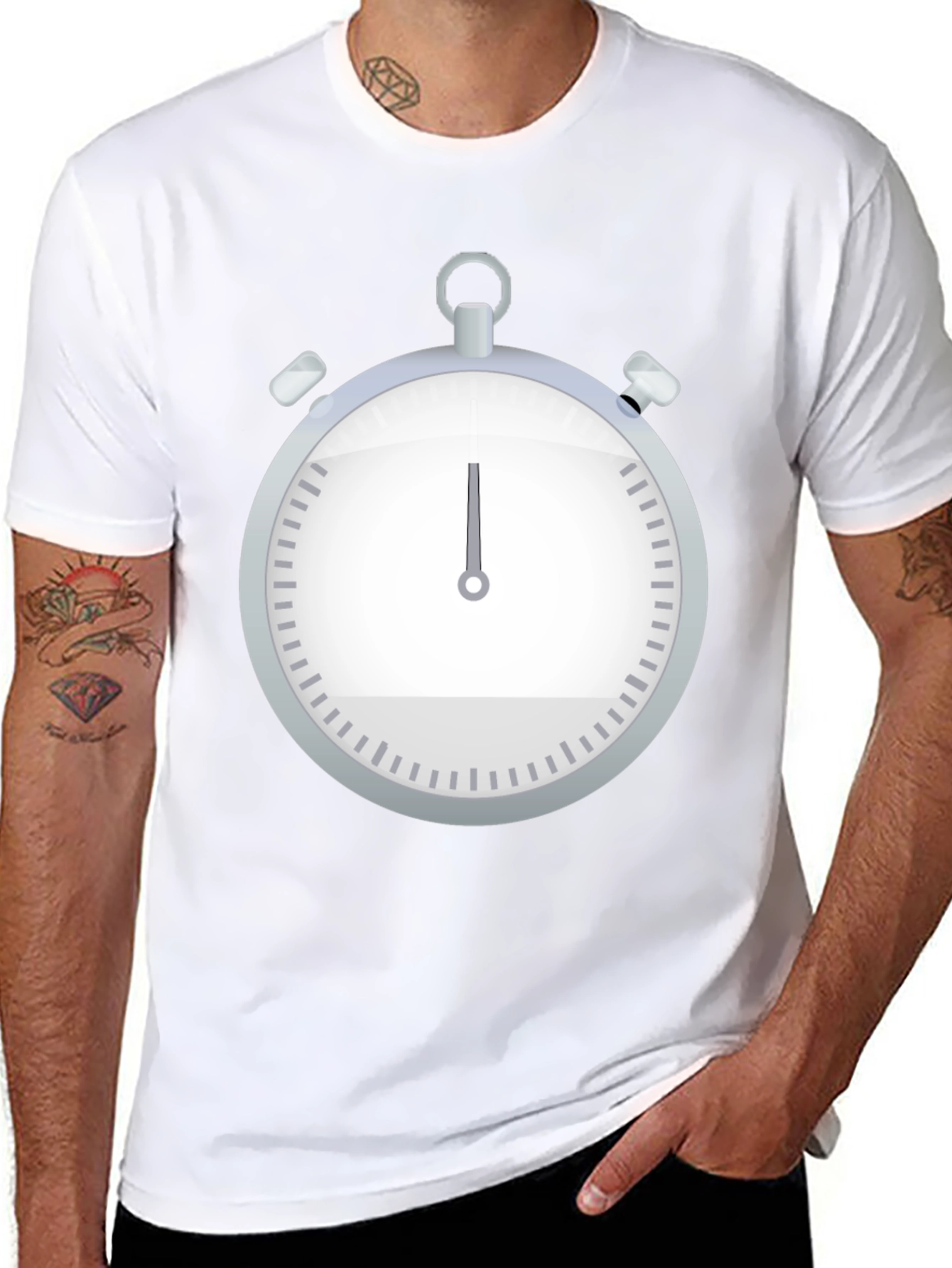 Stopwatch Graphic Tee - Classic Timekeeper Design