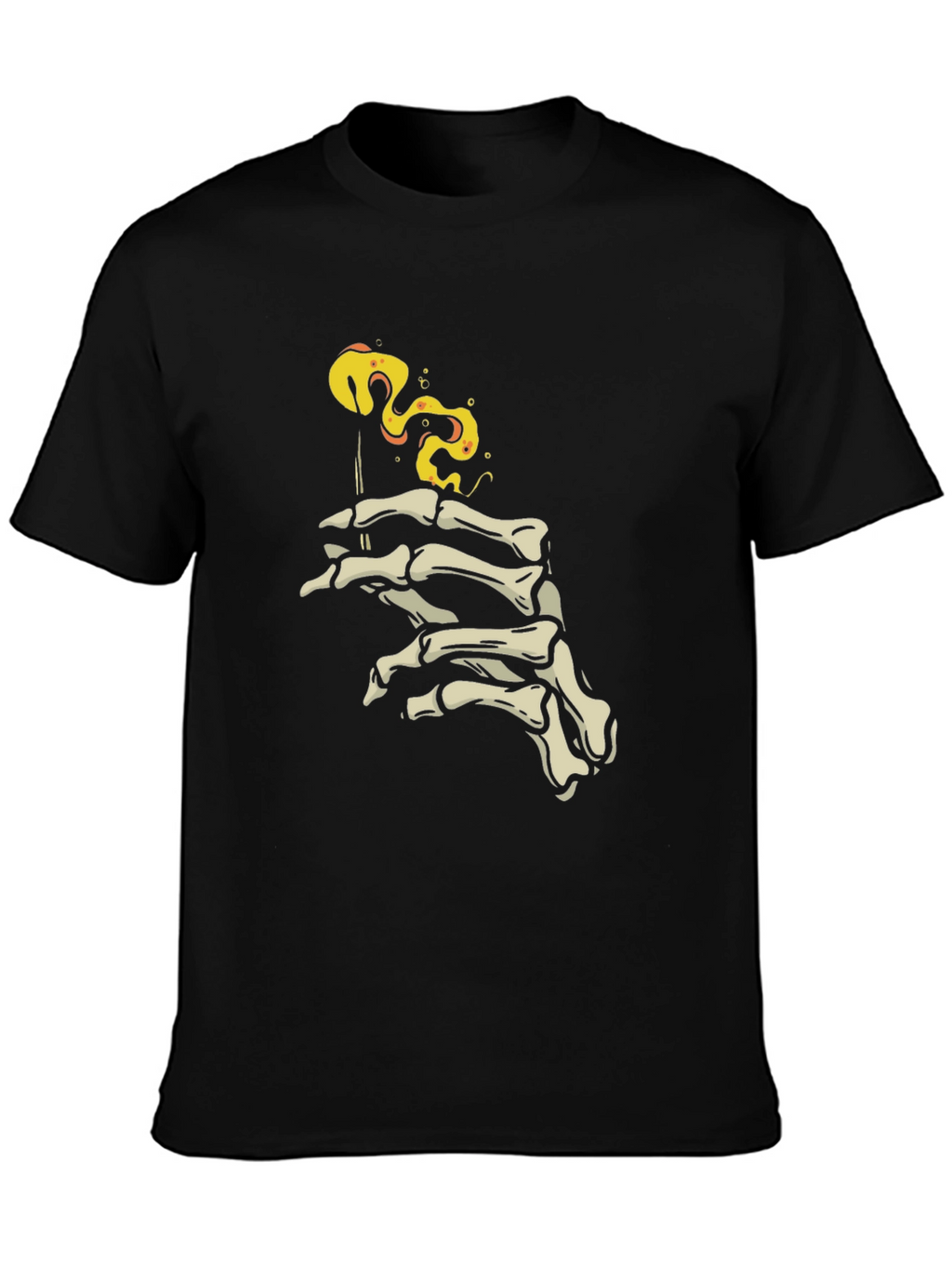 Skeleton Hand Smoking T-Shirt - Edgy Graphic Tee
