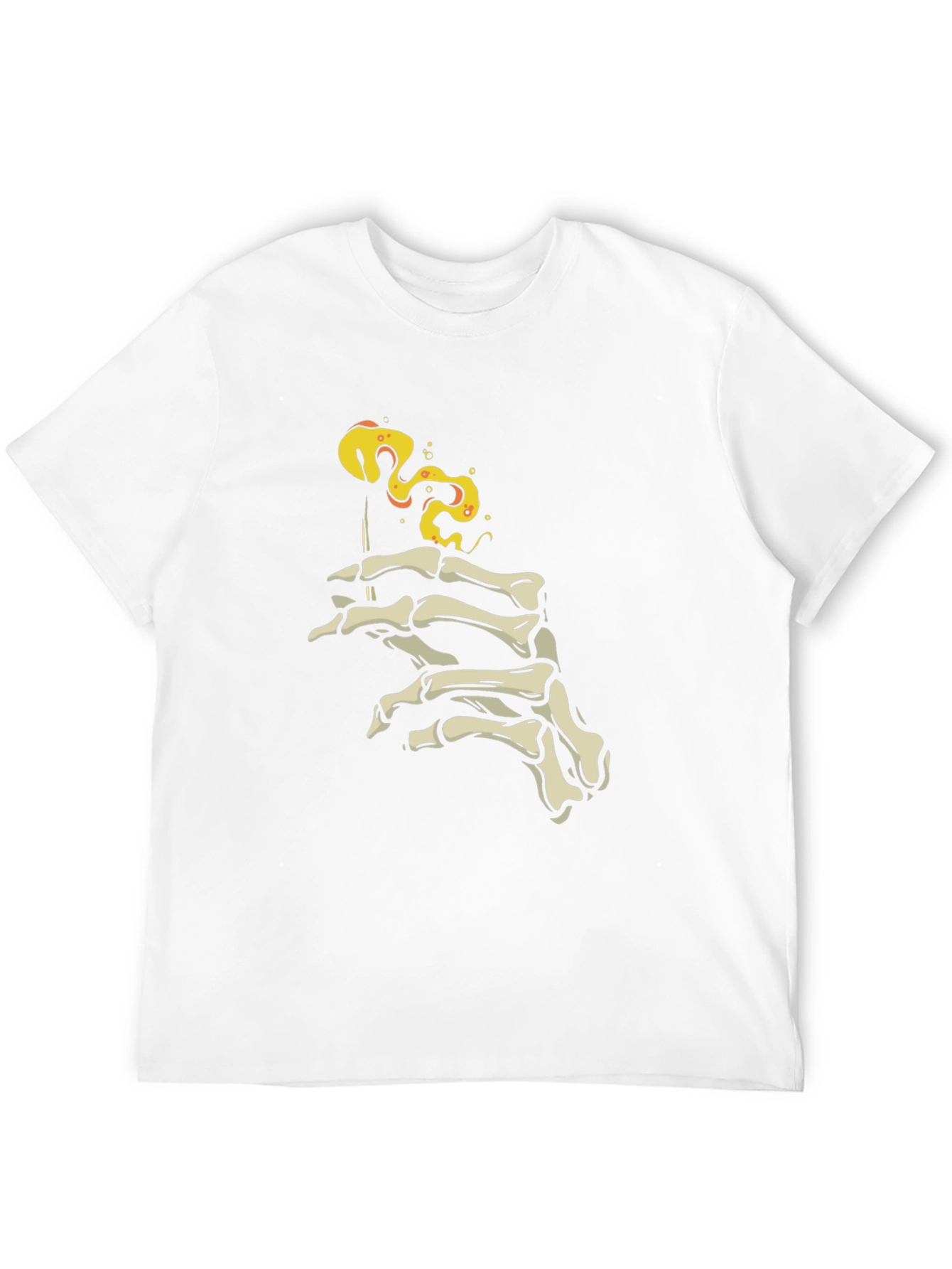 Skeleton Hand Smoking T-Shirt - Edgy Graphic Tee