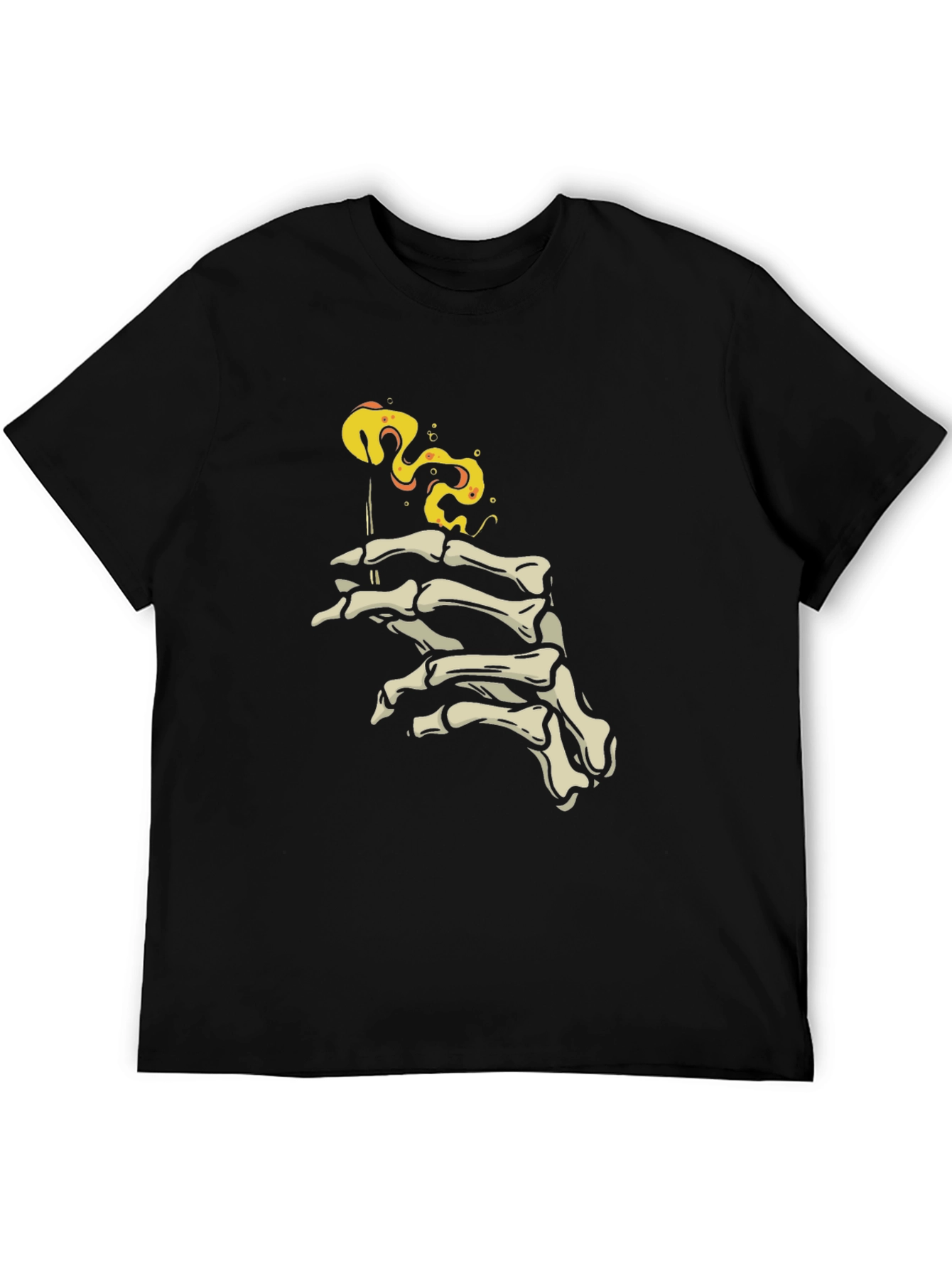Skeleton Hand Smoking T-Shirt - Edgy Graphic Tee