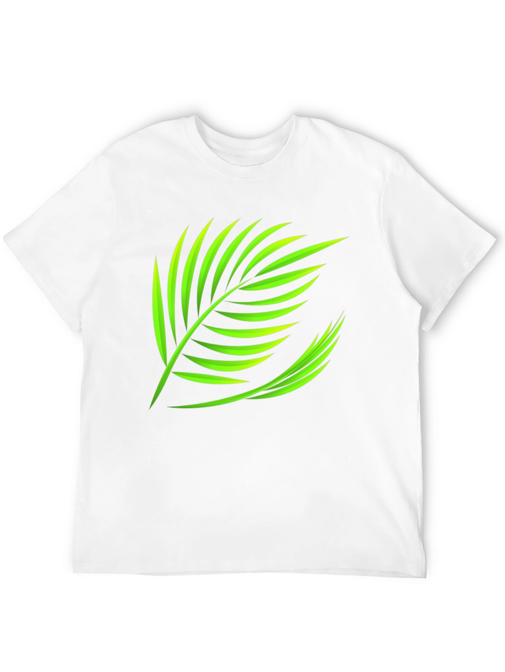 Tropical Leaf Graphic Tee - Black Cotton Shirt