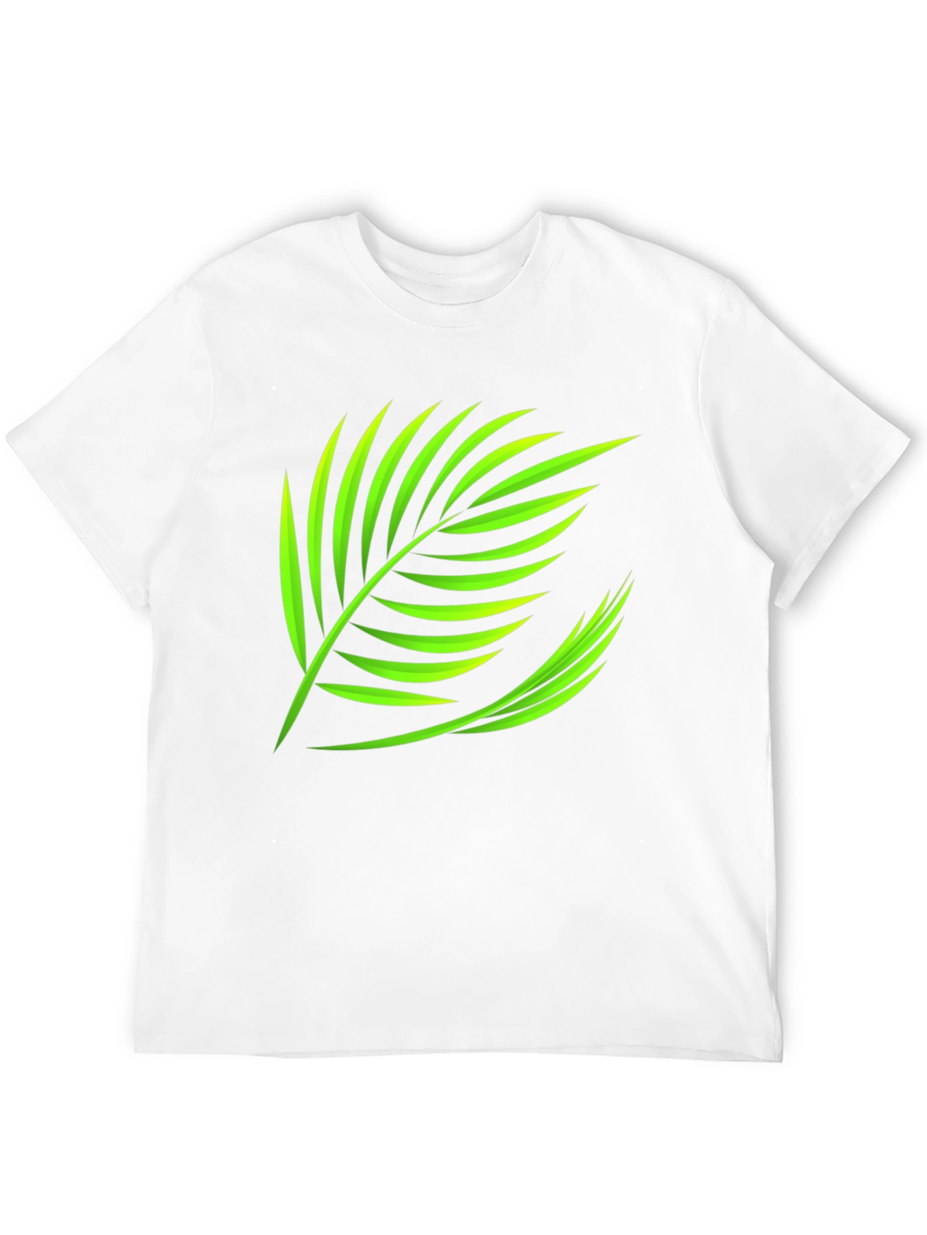 Tropical Leaf Graphic Tee - Black Cotton Shirt