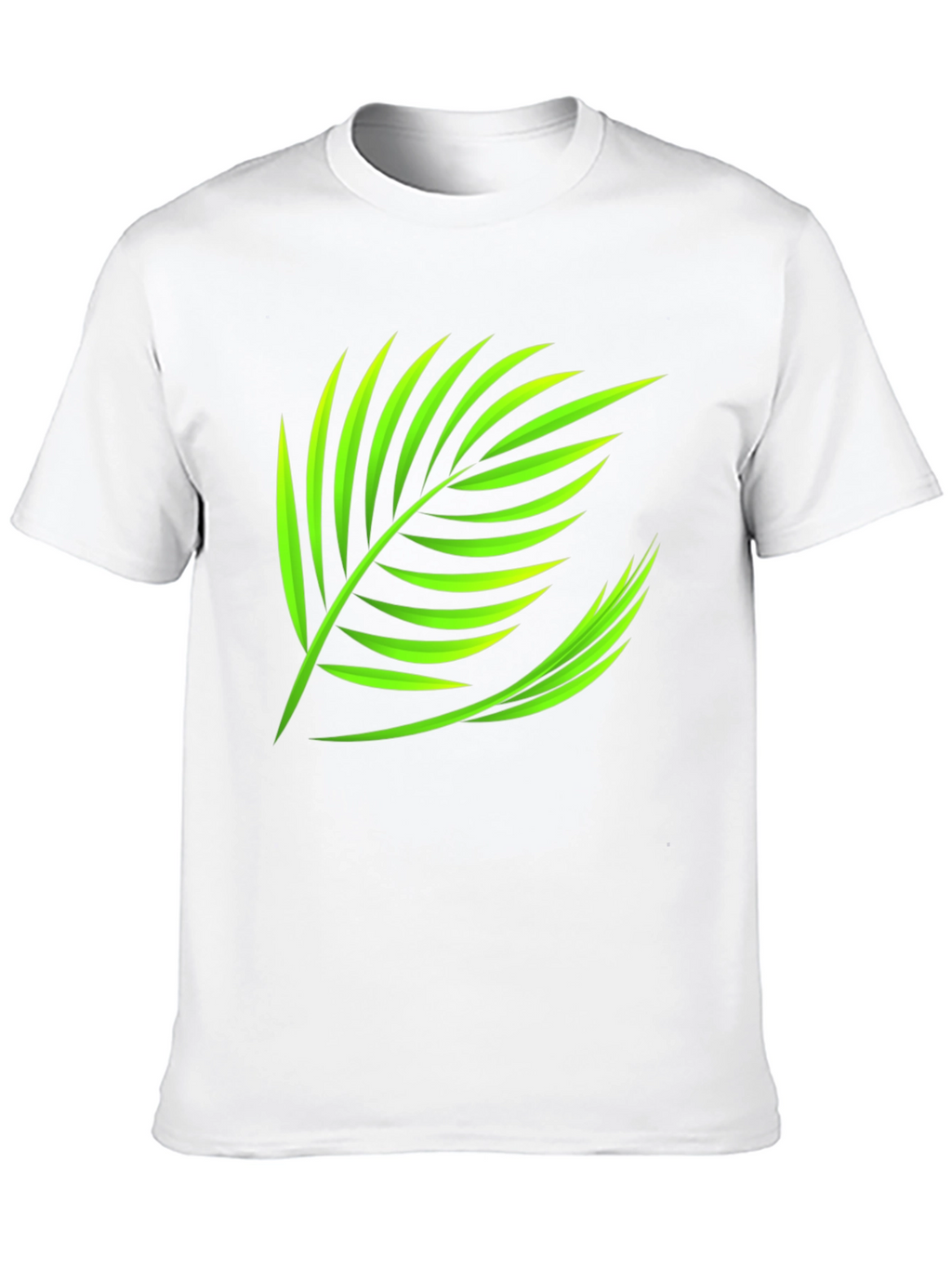 Tropical Leaf Graphic Tee - Black Cotton Shirt