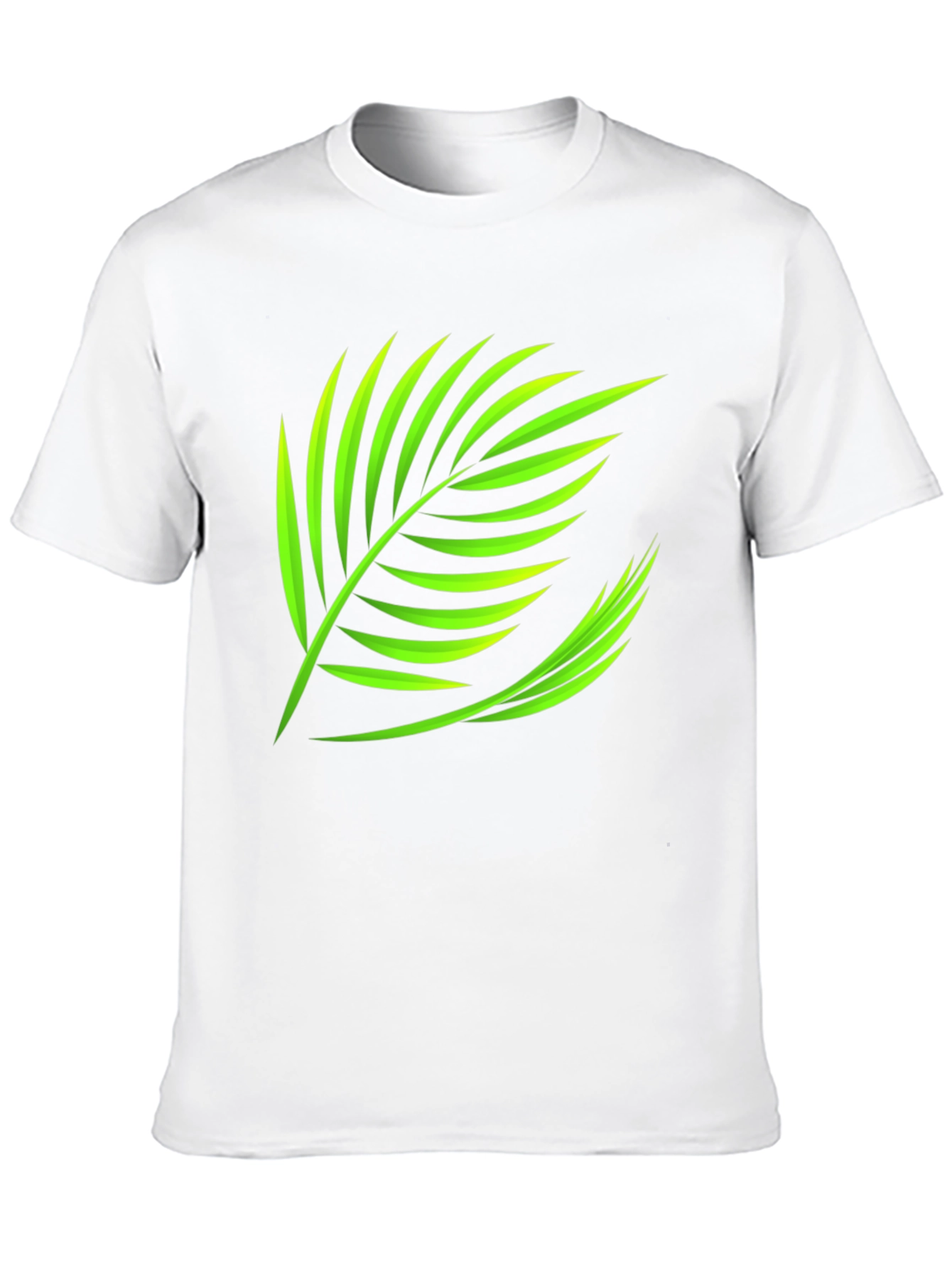 Tropical Leaf Graphic Tee - Black Cotton Shirt