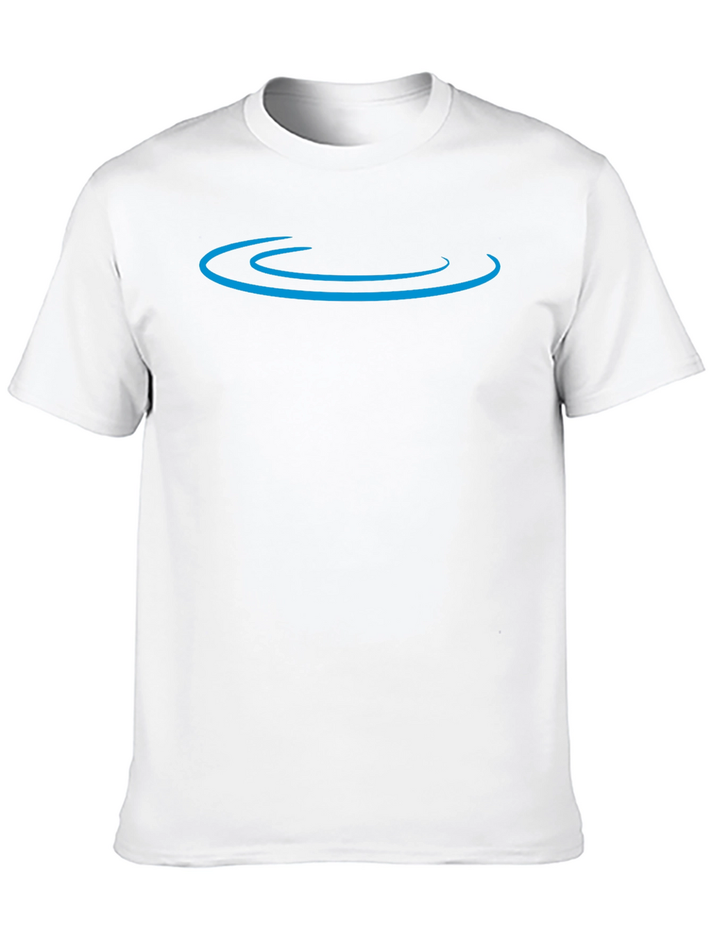 Mens Black T-Shirt with Blue Graphic Design