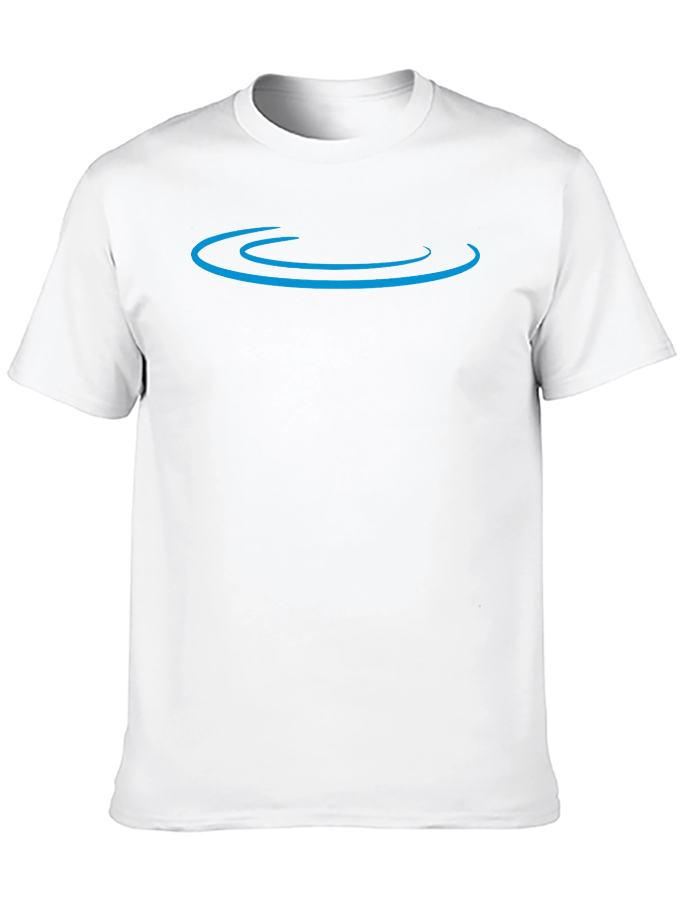 Mens Black T-Shirt with Blue Graphic Design