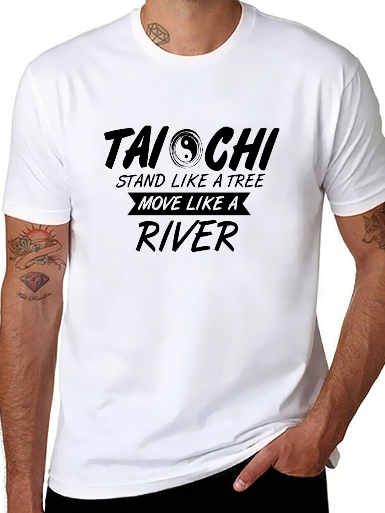 Tai Chi Meditation T-Shirt - Flow Like A River