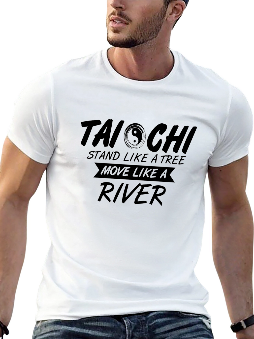 Tai Chi Meditation T-Shirt - Flow Like A River