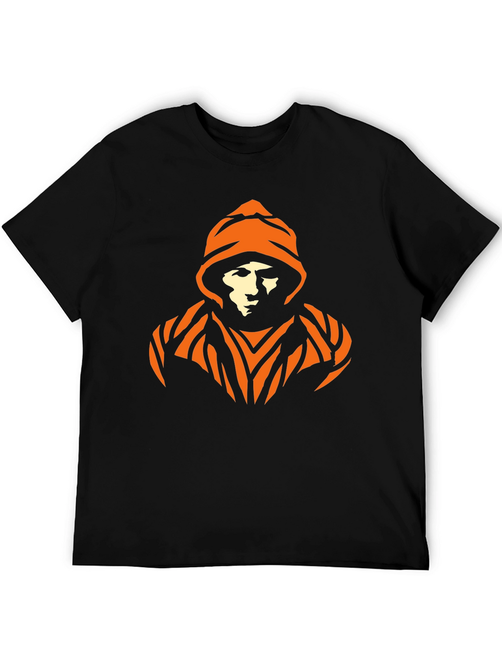 Urban Orange Graphic Black T-Shirt
