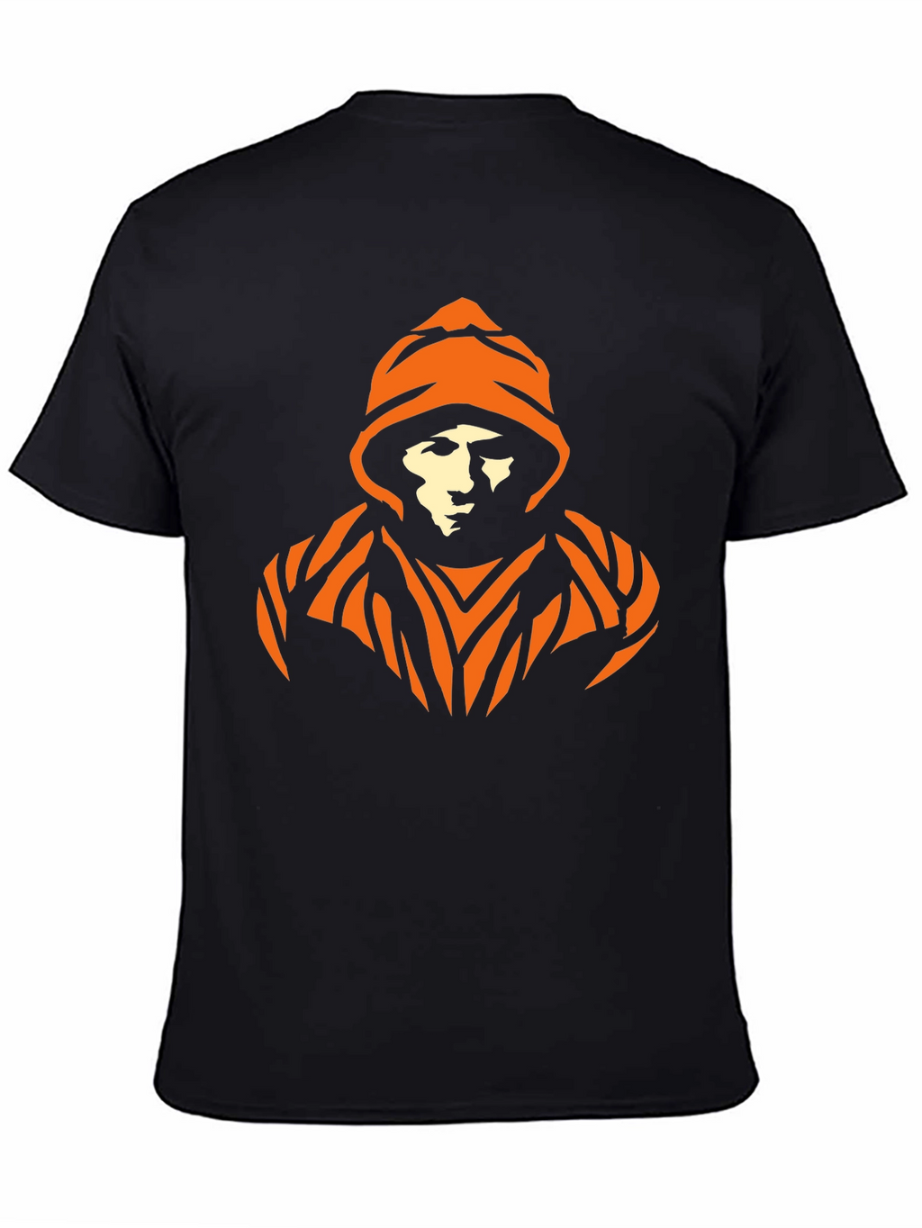 Urban Orange Graphic Black T-Shirt