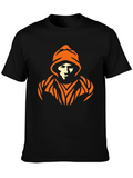 Urban Orange Graphic Black T-Shirt